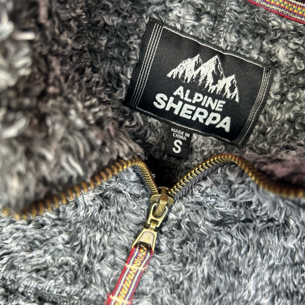 Gray Partial Zip Up Sweater With Heathered Textur… - image 3